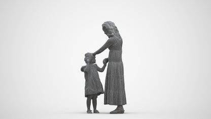 realistic 3D people girl casual kids, render-ready for V-Ray and Corona, FBX OBJ, three-quarter front view render