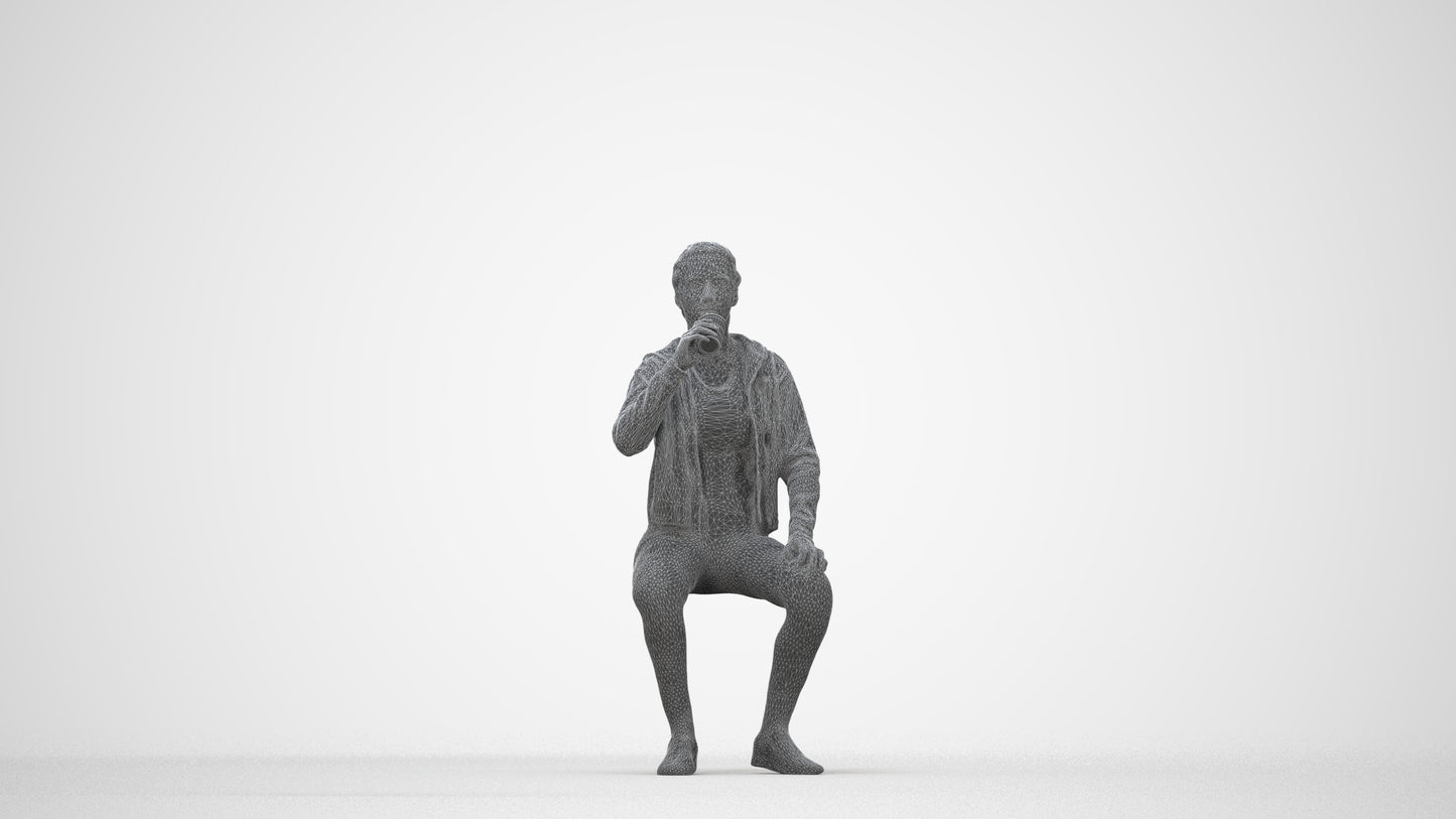 realistic 3D human woman sport, archviz people FBX OBJ for Blender, wireframe back view