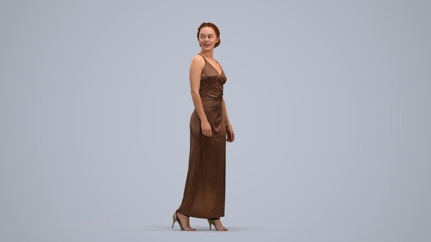 3D people model woman formal formalaffairs, scanned human for 3ds Max rendering, standing pose render