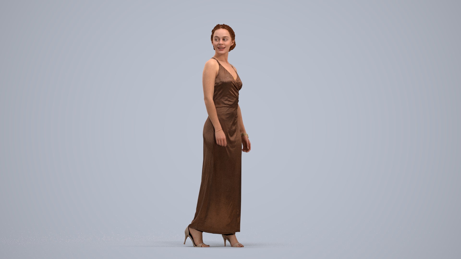 3D people model woman formal formalaffairs, scanned human for 3ds Max rendering, standing pose render