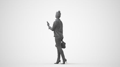 realistic 3D people woman business walking, render-ready for V-Ray and Corona, FBX OBJ, square thumbnail