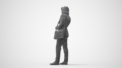 3D scanned man business, photorealistic archviz people for Enscape and SketchUp, square thumbnail