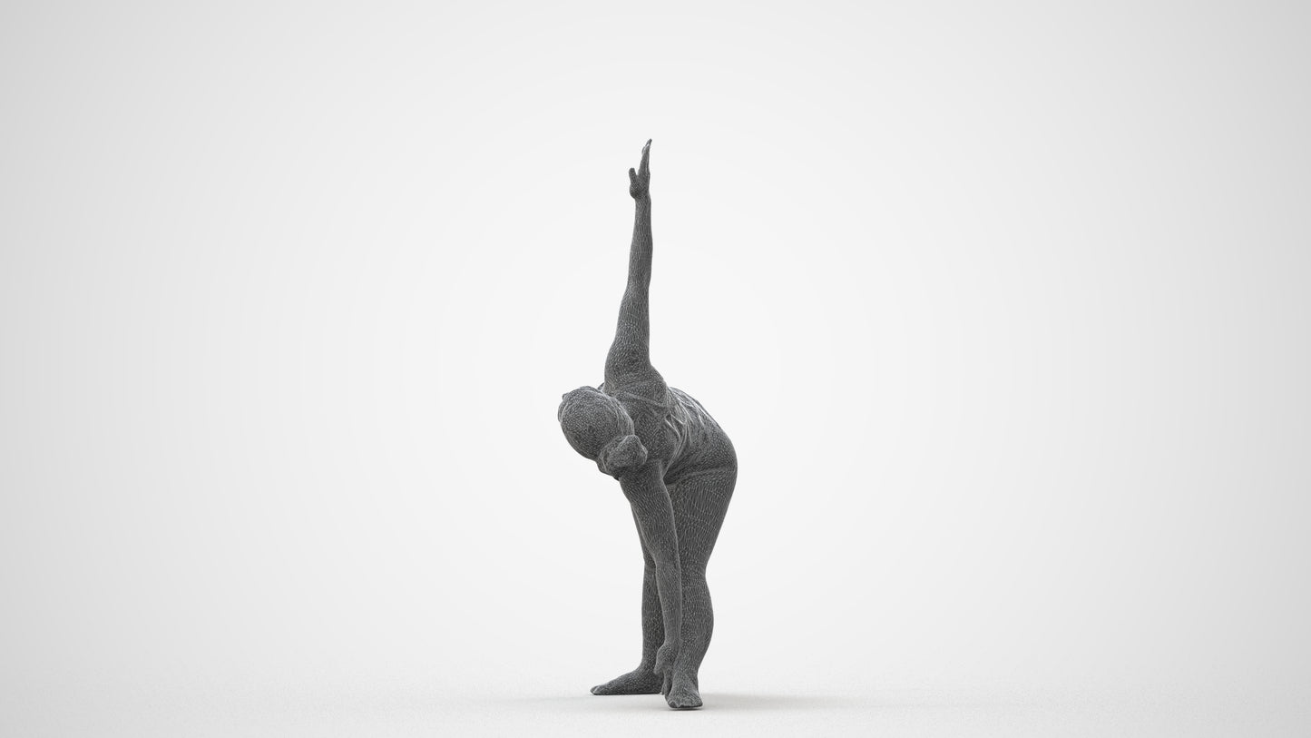 realistic 3D human woman sport, archviz people FBX OBJ for Blender, square thumbnail