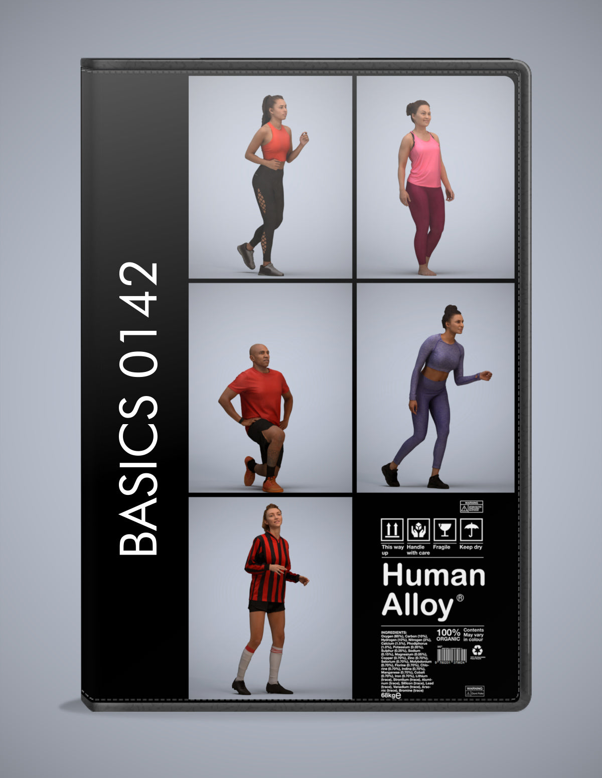 photogrammetry 3D people sport collection, 5 realistic human models archviz FBX