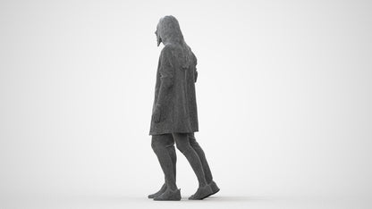 photogrammetry 3D woman casual couple, realistic human model archviz FBX, square thumbnail