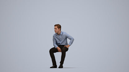 3D scanned boy kids, photorealistic archviz people for Enscape and SketchUp, top-down view render