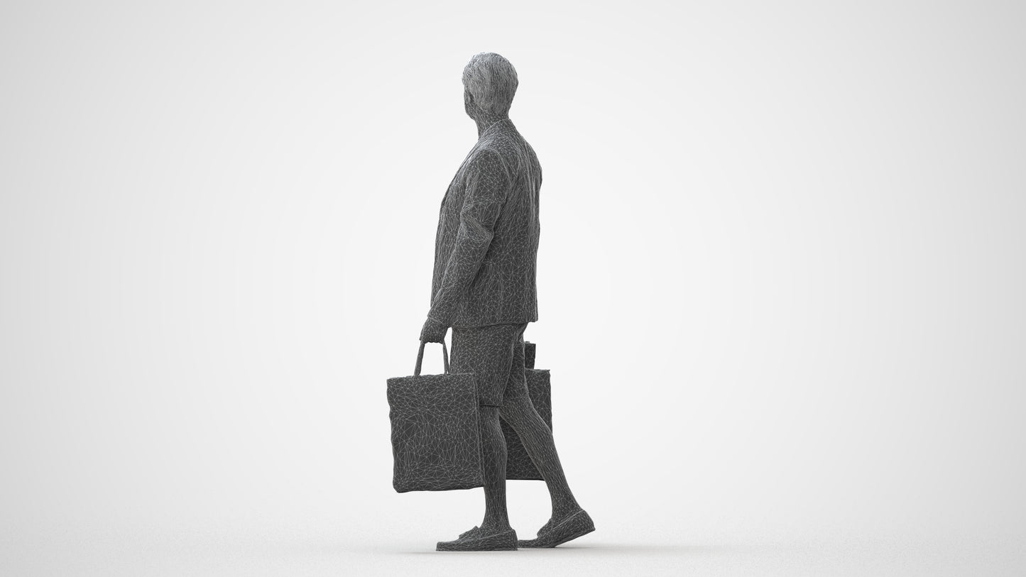photogrammetry 3D man casual formal, realistic human model archviz FBX, square thumbnail