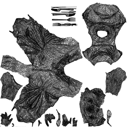 3D scanned woman sitting casual, photorealistic archviz people for Enscape and SketchUp, wireframe top-down view