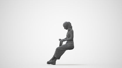 photogrammetry 3D girl casual kids, realistic human model archviz FBX, square thumbnail