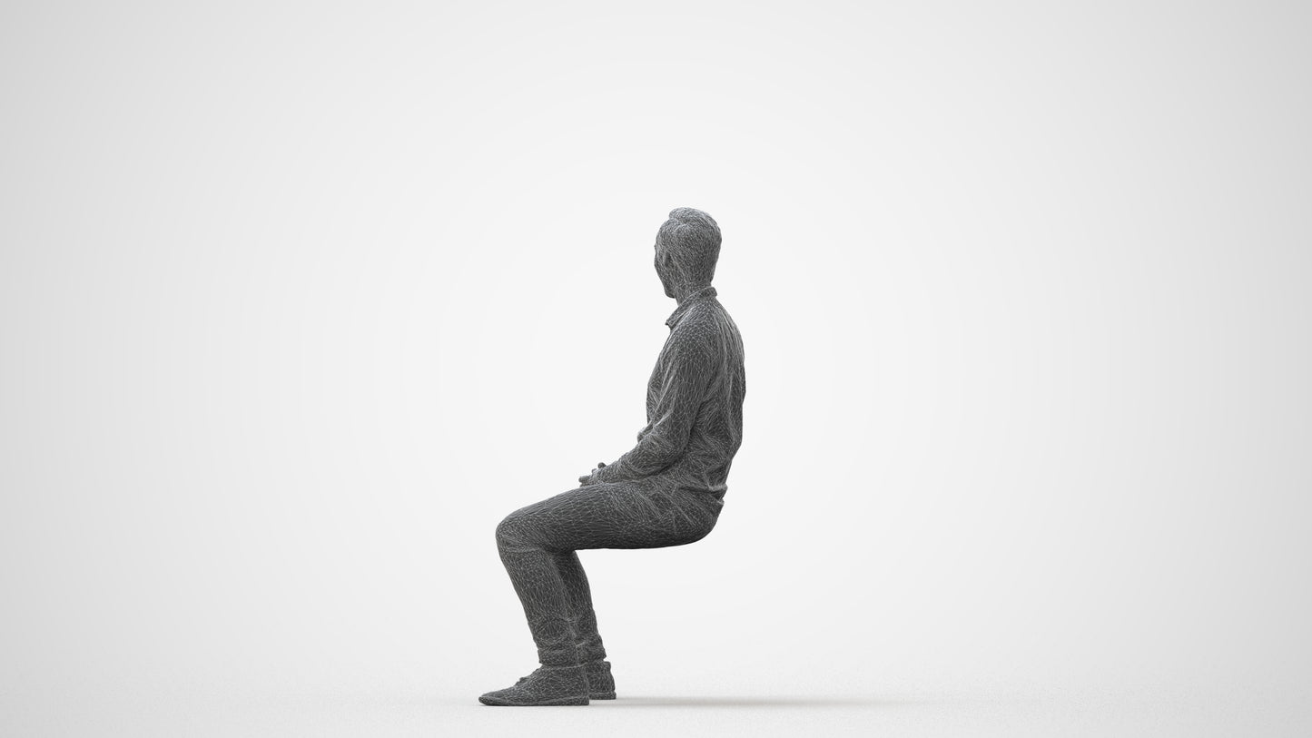 realistic 3D people man casual pool, render-ready for V-Ray and Corona, FBX OBJ, square thumbnail