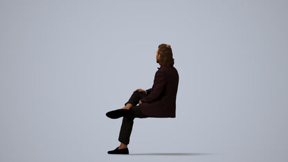 scanned 3D man formal formalaffairs, photogrammetry people for Enscape and V-Ray, three-quarter view render