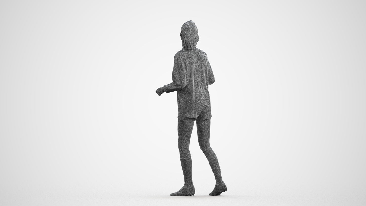 realistic 3D human woman sport, archviz people FBX OBJ for Blender, wireframe front view