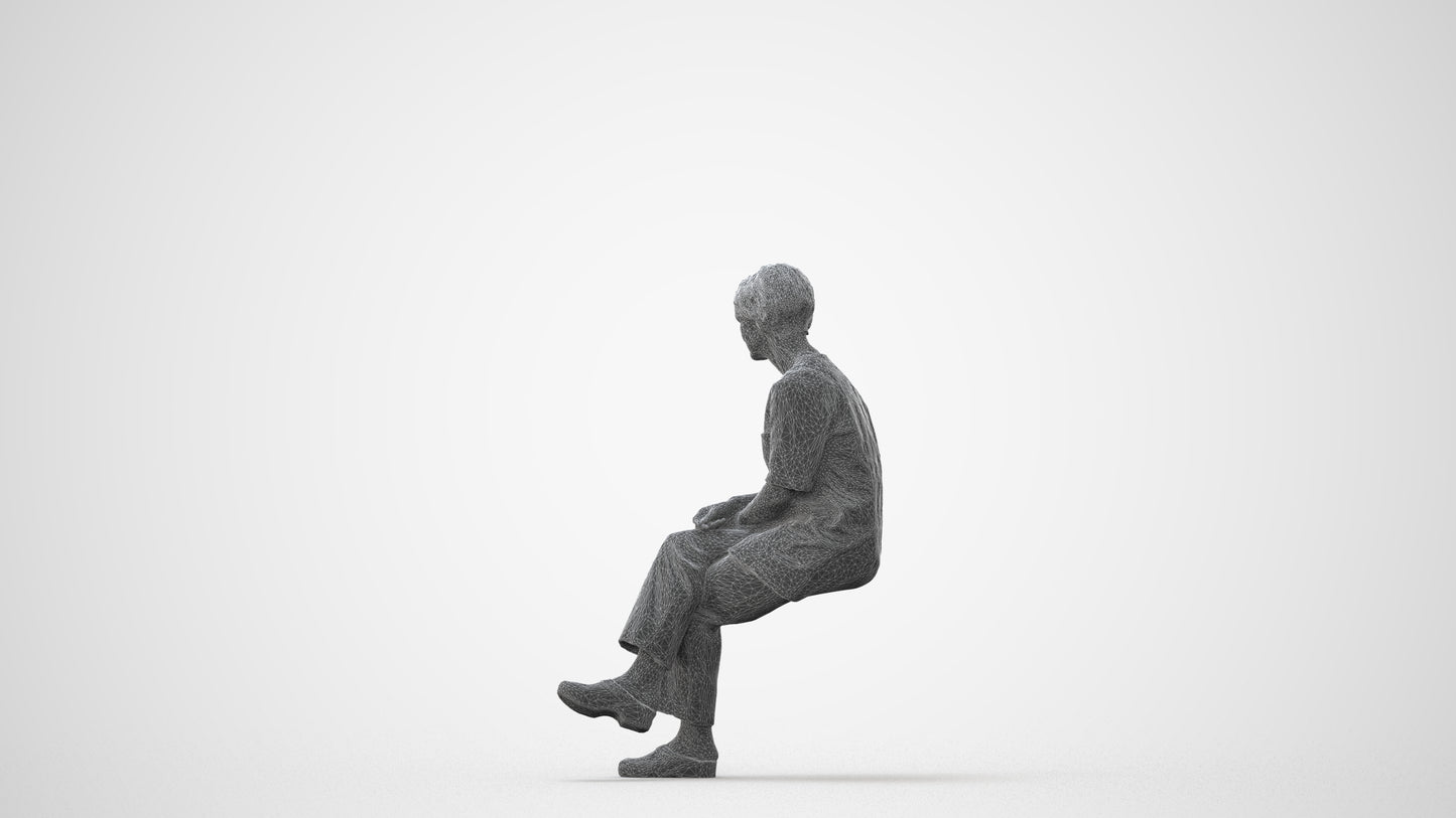 realistic 3D people senior woman medical, render-ready for V-Ray and Corona, FBX OBJ, square thumbnail