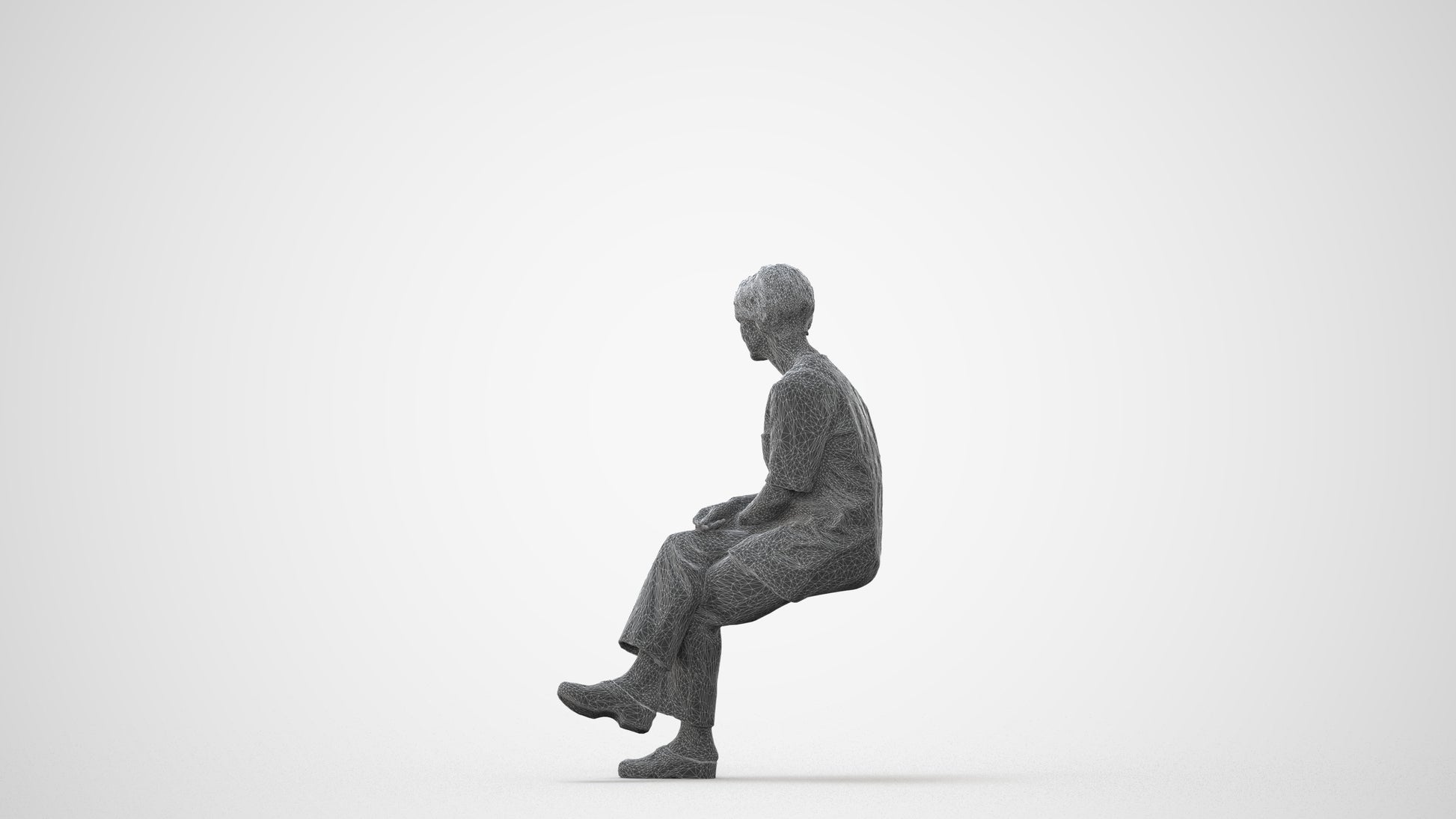 realistic 3D people senior woman medical, render-ready for V-Ray and Corona, FBX OBJ, square thumbnail