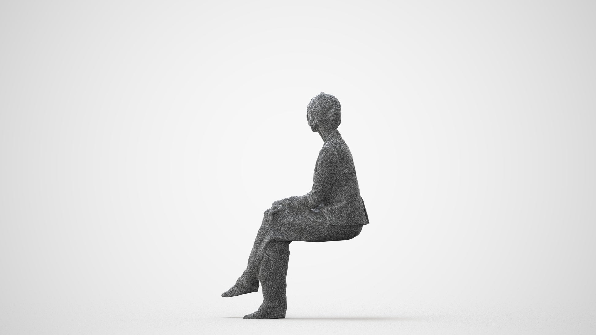 photogrammetry 3D woman business, realistic human model archviz FBX, square thumbnail