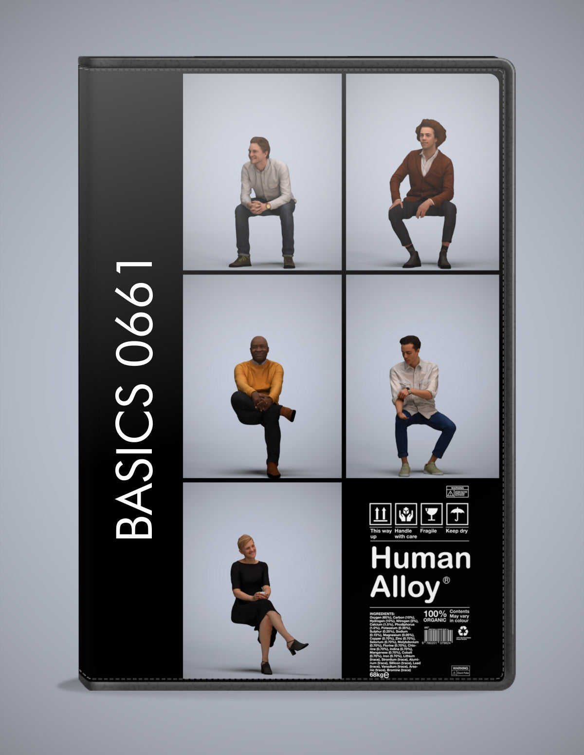 scanned 3D people sitting collection, 5 photogrammetry models for Enscape and V-Ray
