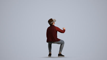 3D people model boy casual kids, scanned human for 3ds Max rendering, front view render