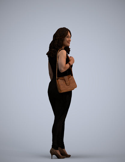 realistic 3D people woman business walking, render-ready for V-Ray and Corona, FBX OBJ