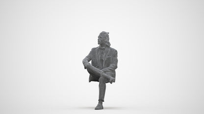 scanned 3D man formal formalaffairs, photogrammetry people for Enscape and V-Ray, three-quarter front view render