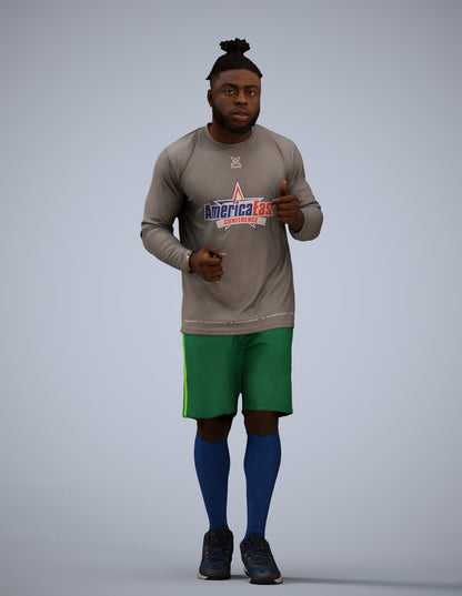 scanned 3D man sport, photogrammetry people for Enscape and V-Ray