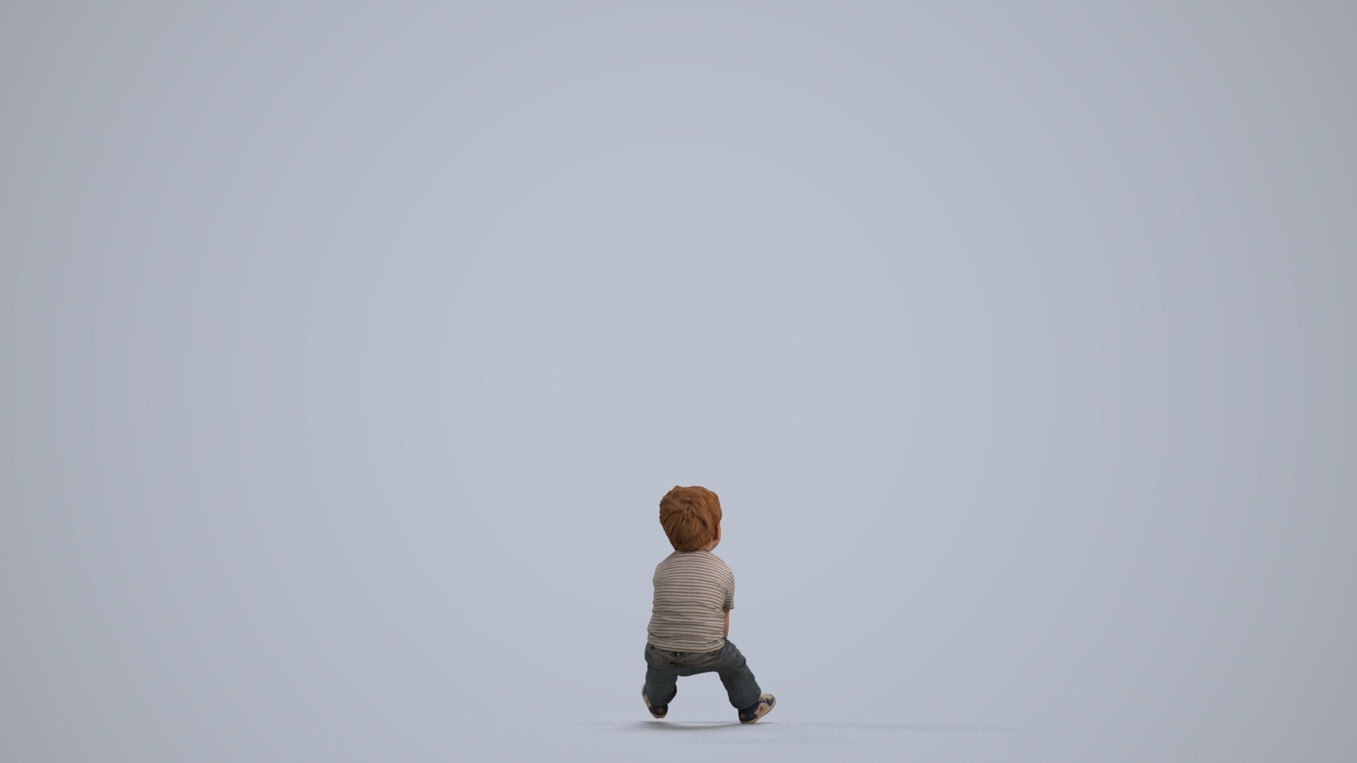 photogrammetry 3D boy casual kids, realistic human model archviz FBX, front view render