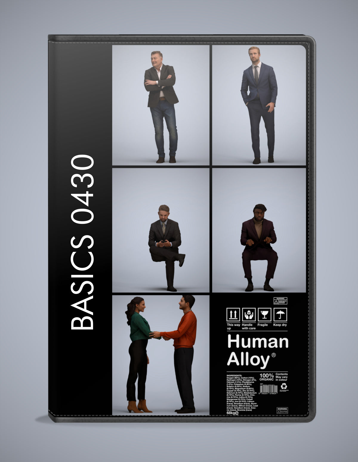 3D people models business bundle, 5 scanned humans for 3ds Max rendering