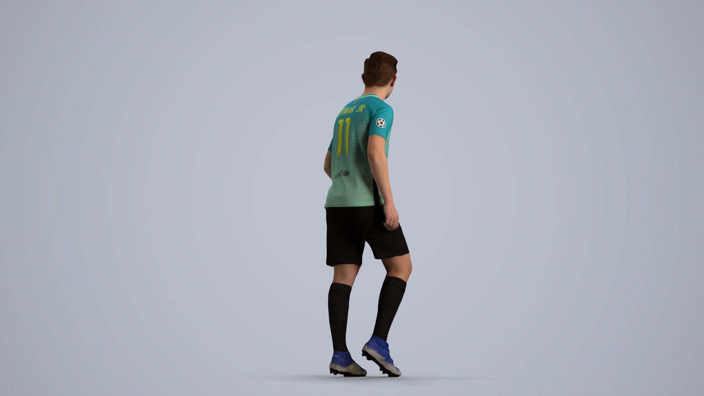 scanned 3D boy sport, photogrammetry people for Enscape and V-Ray, front view render
