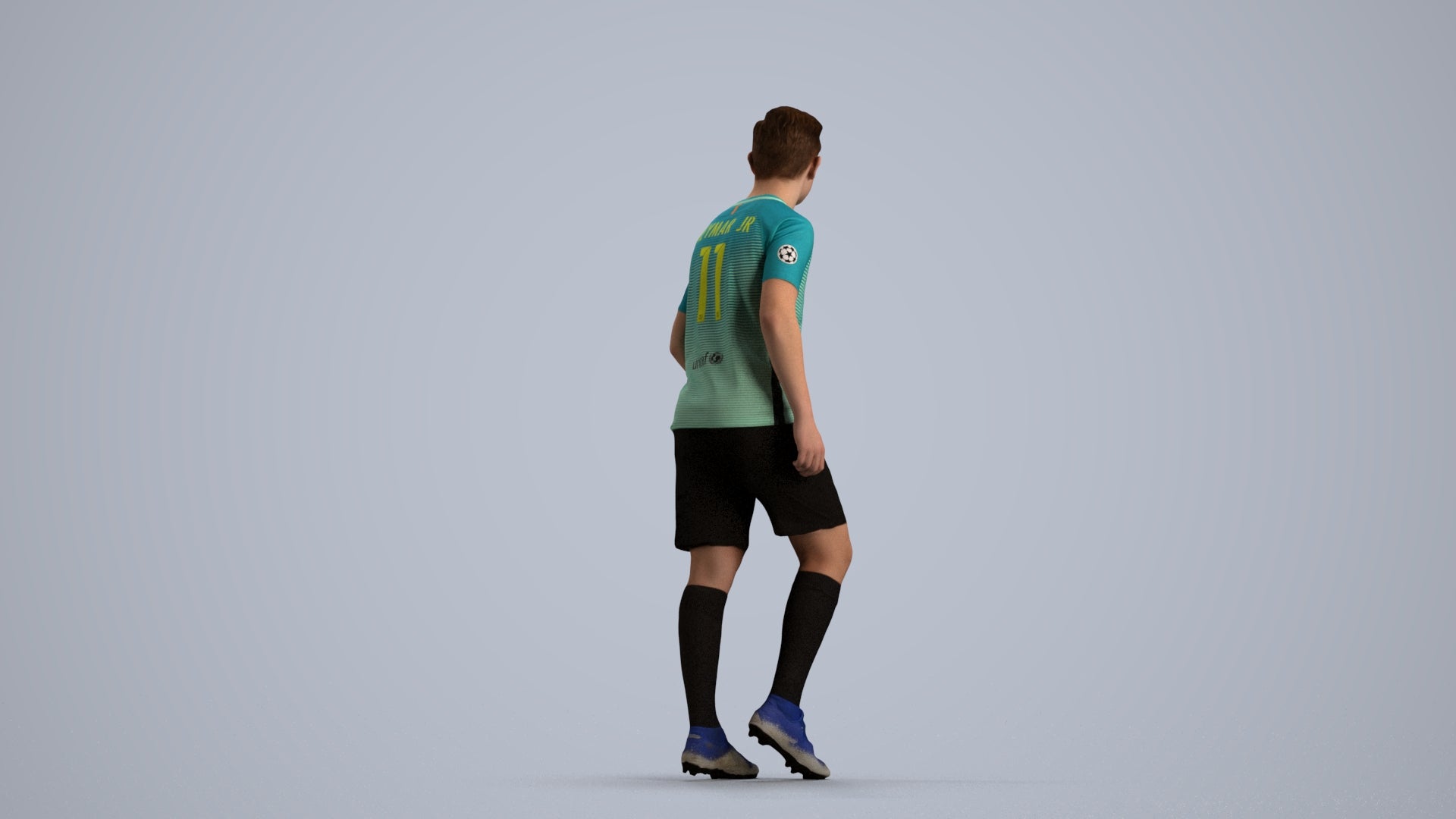 scanned 3D boy sport, photogrammetry people for Enscape and V-Ray, front view render