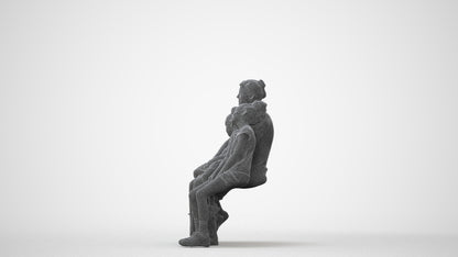 3D scanned girl kids casual, photorealistic archviz people for Enscape and SketchUp, square thumbnail
