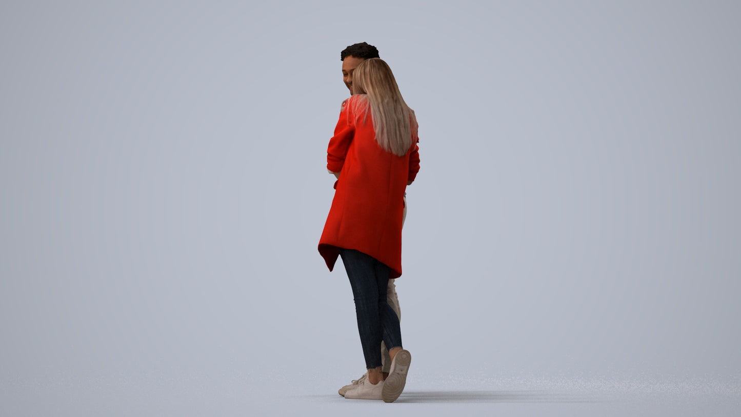 realistic 3D man casual shopping, scanned archviz people for Blender and 3ds Max, three-quarter view render