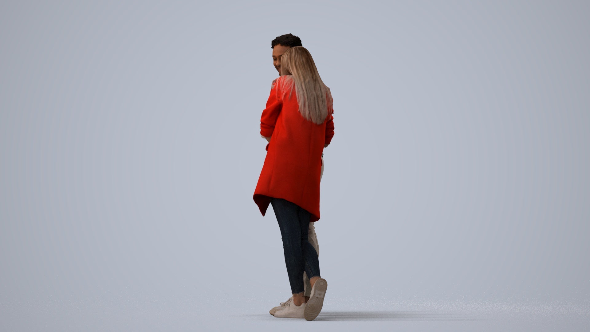 realistic 3D man casual shopping, scanned archviz people for Blender and 3ds Max, three-quarter view render