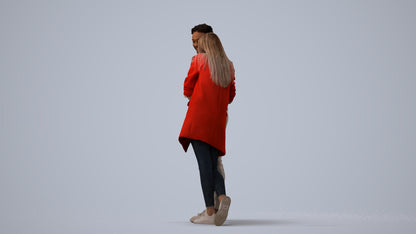 realistic 3D man casual shopping, scanned archviz people for Blender and 3ds Max, three-quarter view render