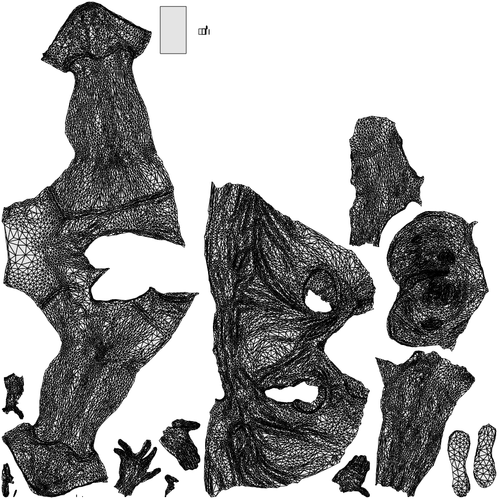 3D people model man sport, scanned human for 3ds Max rendering, wireframe top-down view