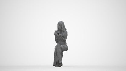 realistic 3D human woman formal formalaffairs, archviz people FBX OBJ for Blender, wireframe back view