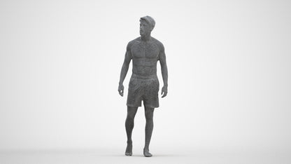 realistic 3D people man pool, render-ready for V-Ray and Corona, FBX OBJ, three-quarter front view render