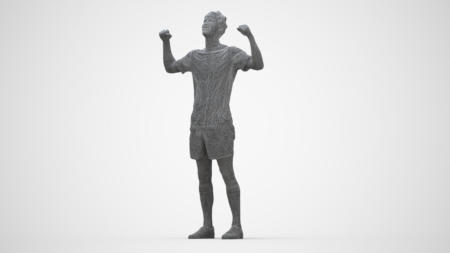 scanned 3D man sport, photogrammetry people for Enscape and V-Ray, wireframe back view