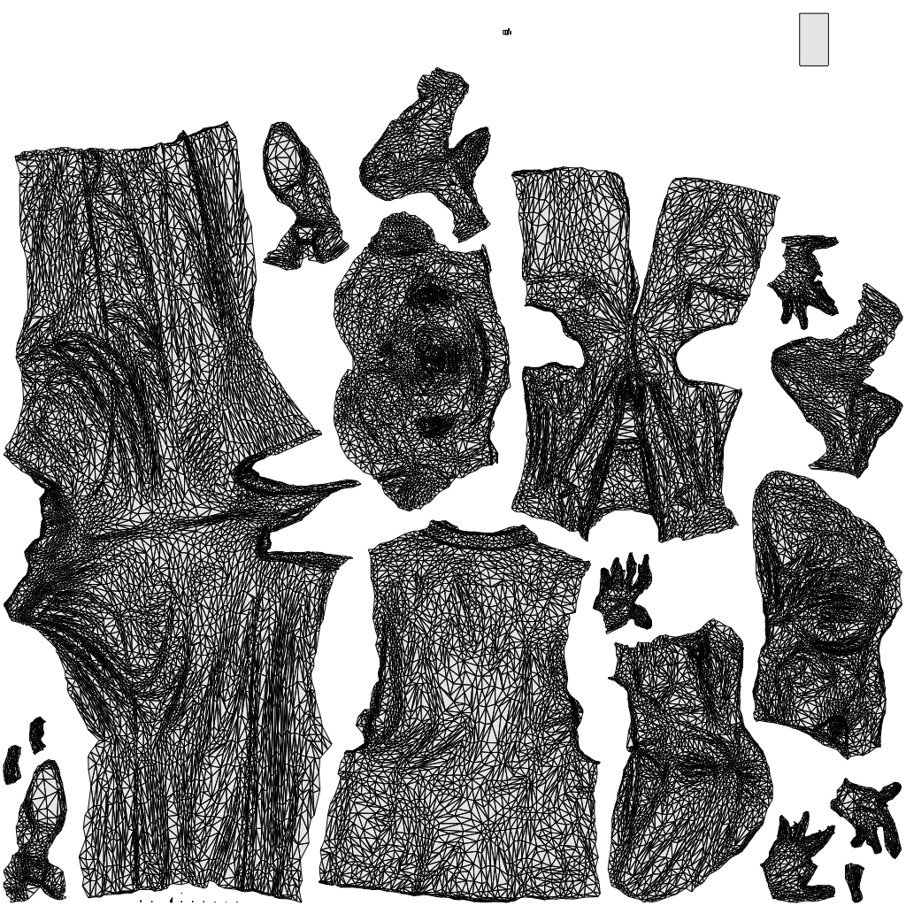 scanned 3D woman business, photogrammetry people for Enscape and V-Ray, wireframe top-down view