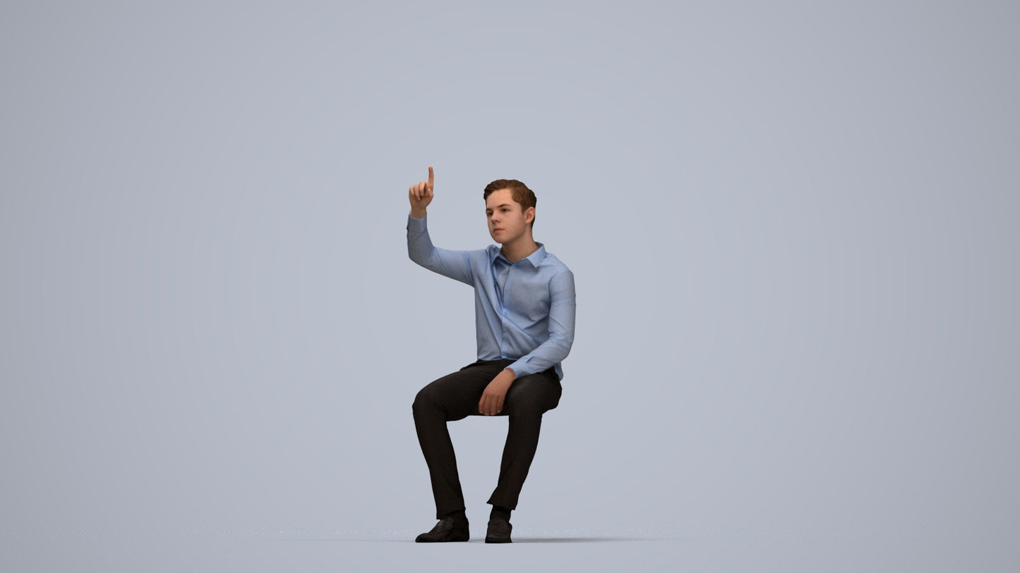 3D scanned boy kids, photorealistic archviz people for Enscape and SketchUp, top-down view render
