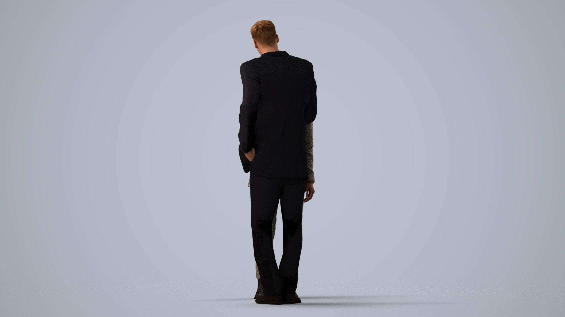 photogrammetry 3D woman business, realistic human model archviz FBX, three-quarter view render