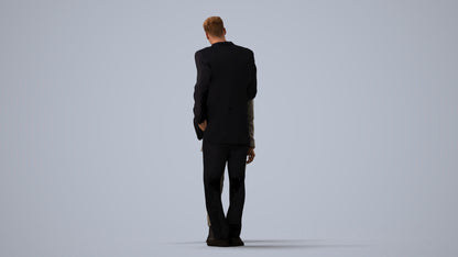 photogrammetry 3D woman business, realistic human model archviz FBX, three-quarter view render