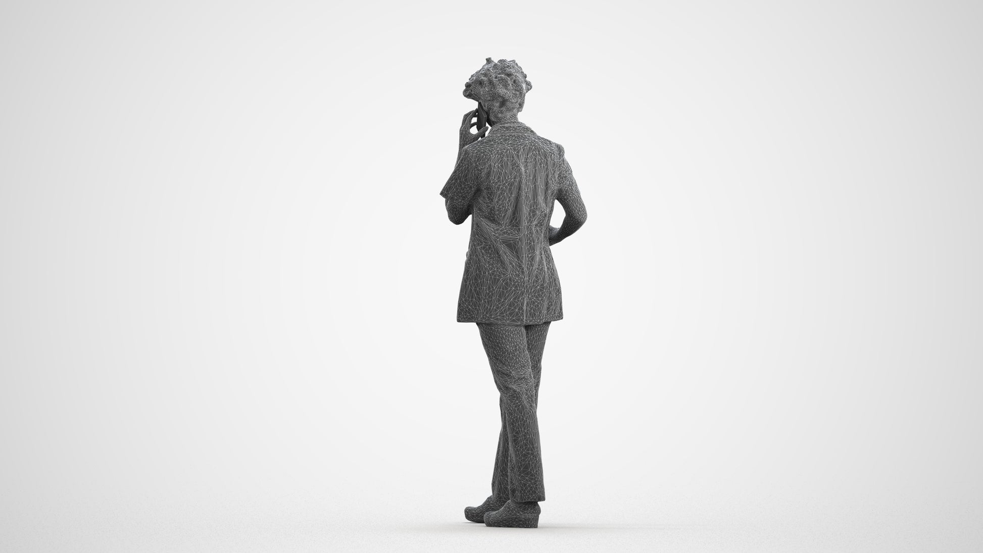 photogrammetry 3D woman medical, realistic human model archviz FBX, wireframe front view