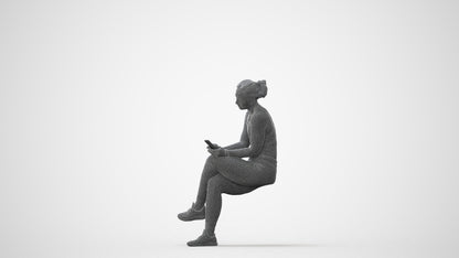 3D people model woman sport, scanned human for 3ds Max rendering, square thumbnail