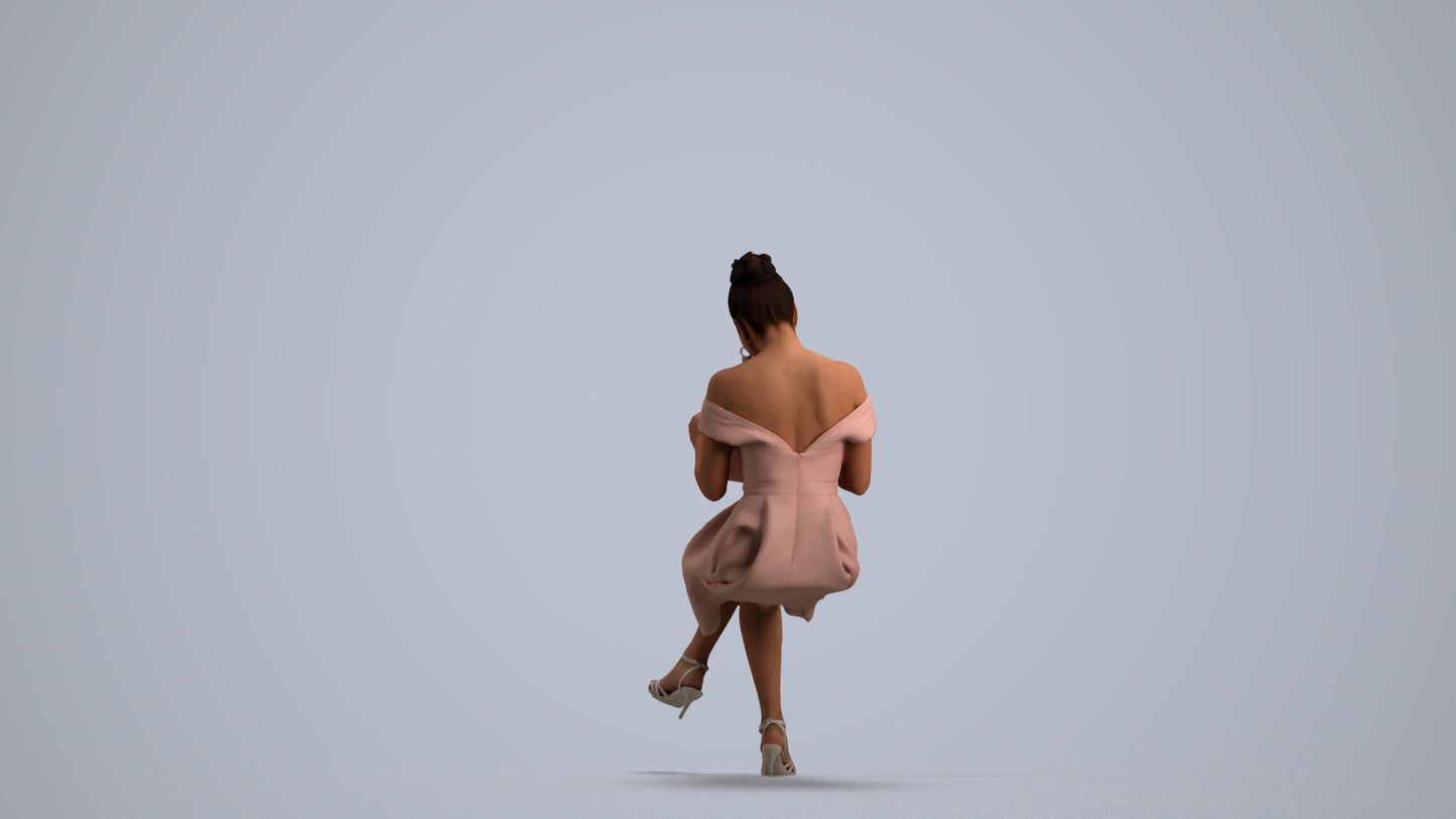 realistic 3D woman formal formalaffairs, scanned archviz people for Blender and 3ds Max, front view render