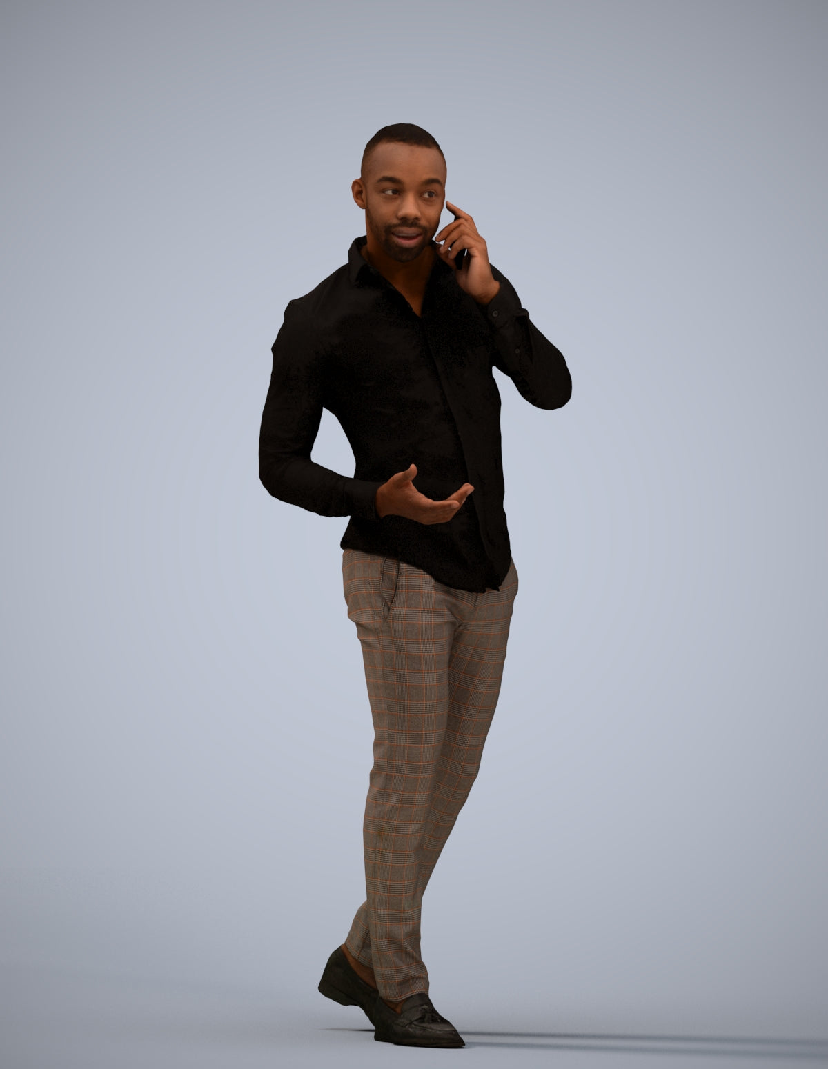 realistic 3D people man business walking, render-ready for V-Ray and Corona, FBX OBJ