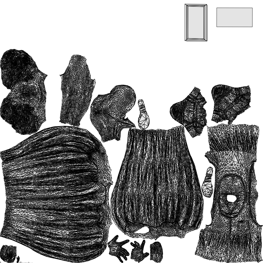 3D people model woman casual standing, scanned human for 3ds Max rendering, wireframe top-down view