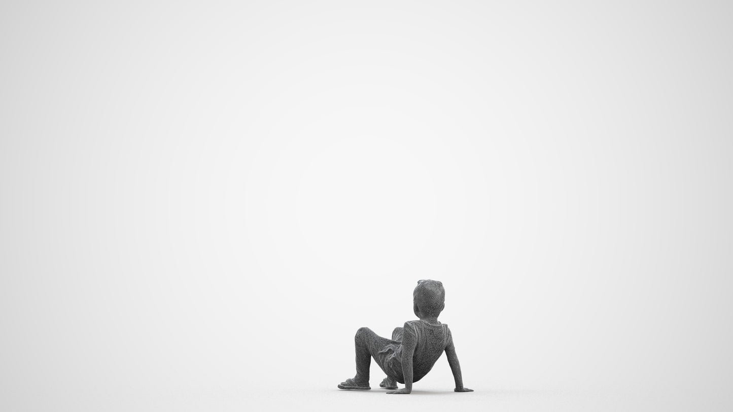 realistic 3D boy casual kids, scanned archviz people for Blender and 3ds Max, wireframe front view