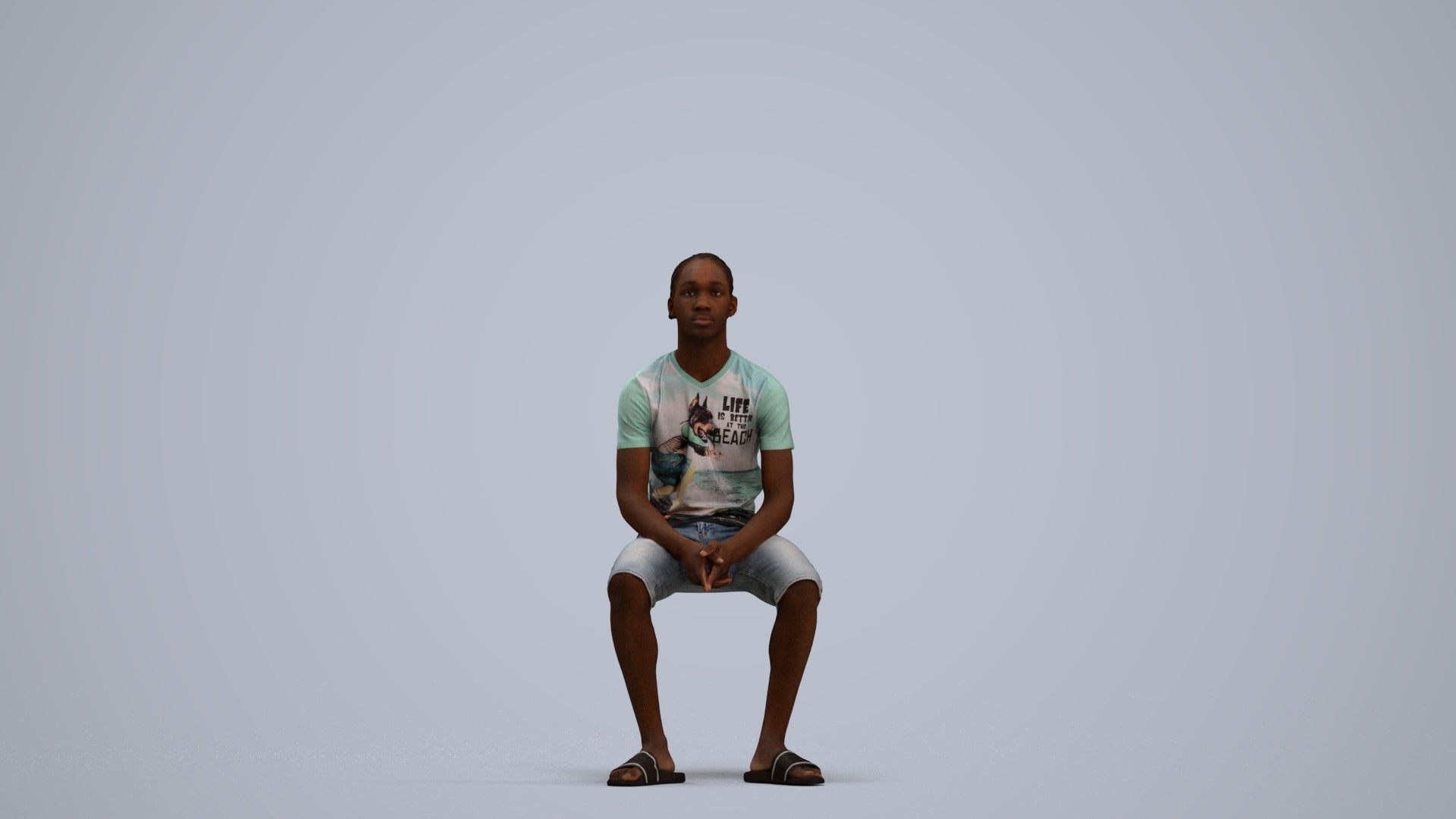 realistic 3D human boy casual kids, archviz people FBX OBJ for Blender, standing pose render