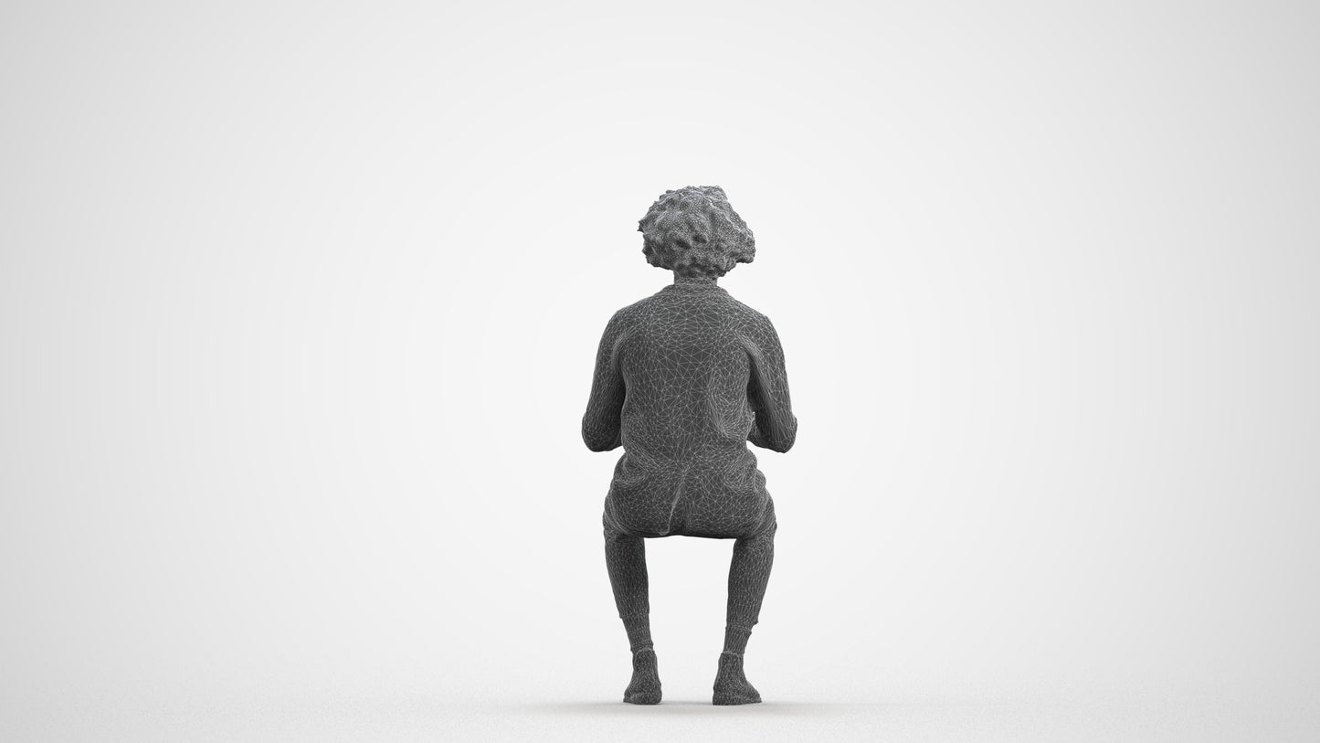realistic 3D man business, scanned archviz people for Blender and 3ds Max, wireframe front view