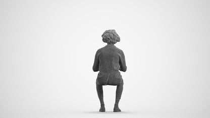 realistic 3D man business, scanned archviz people for Blender and 3ds Max, wireframe front view