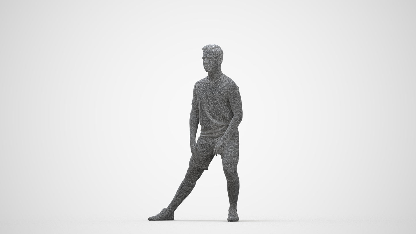 realistic 3D people boy sport, render-ready for V-Ray and Corona, FBX OBJ, wireframe back view